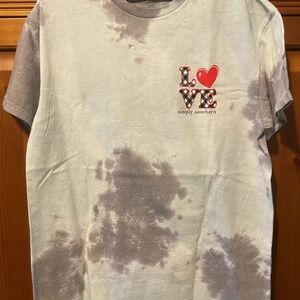 Simply Southern Gray and Red Love Tee